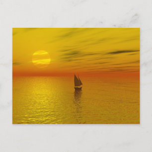 Cartão Postal Um barco à vela.