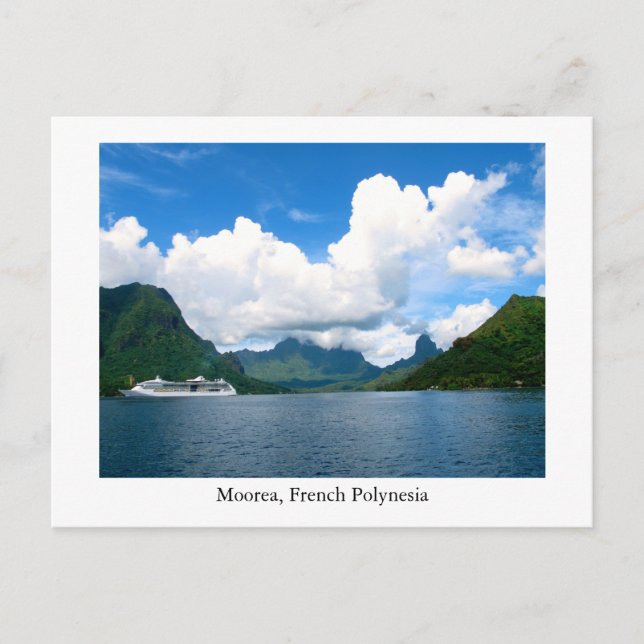 Cartão Postal Um belo postal de Moorea, Polinésia Francesa (Frente)