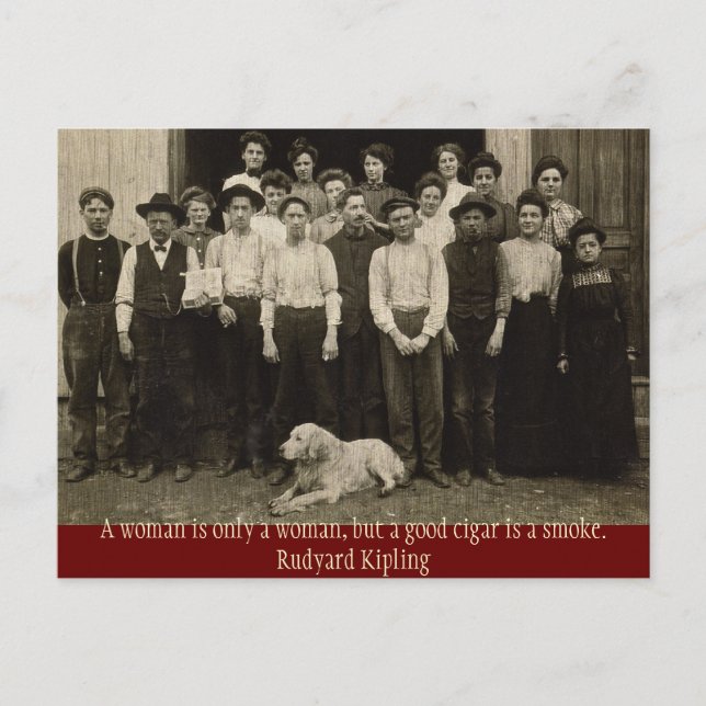 Cartão Postal Um bom cigarro é uma fumaça (Frente)