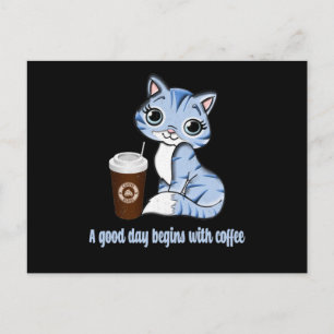 Cartão Postal Um Bom Dia Começa Com Café Presente para amante