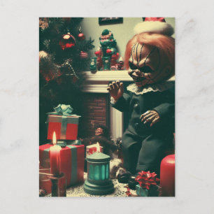 Cartão Postal Um Boneco de Natal Horrível