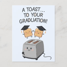 Cartão Postal Um Brinde à Sua Formatura Amigos Família Engraçado