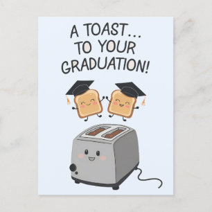 Cartão Postal Um Brinde à Sua Formatura Amigos Família Engraçado