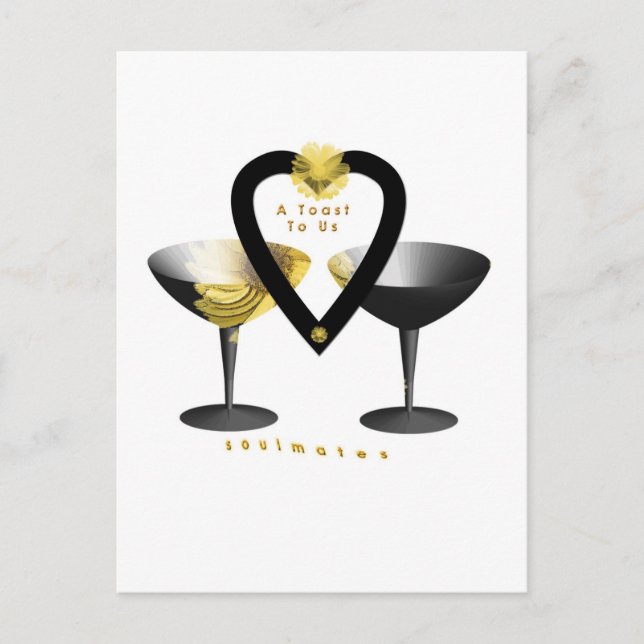 Cartão Postal "Um Brinde aos Parceiros da Alma"* (Frente)