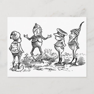 Cartão Postal Um Brownie com um Plano