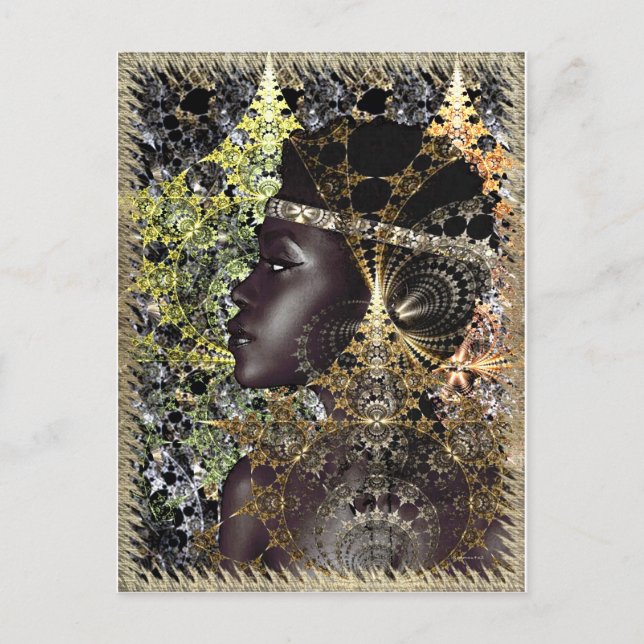 Cartão Postal Um Camaleão da Noite da Selva (Frente)