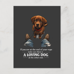 Cartão Postal Um cão amoroso é necessário se no final da sua cor