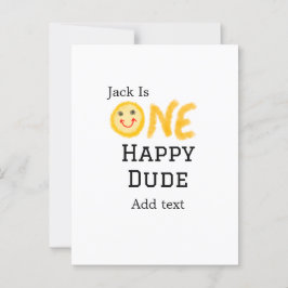 Cartão Postal Um cara feliz aniversário feliz smiley amarelo 