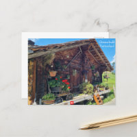 Um cartão-postal de Fazenda em Gimmelwald, Suiça