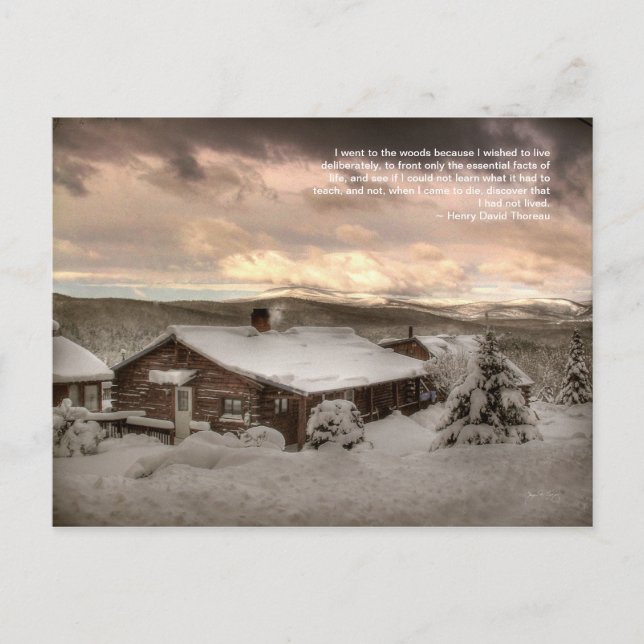 Cartão Postal Um cartão-postal de Thoreau nas Montanhas (Frente)