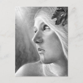 Cartão Postal Um Cartão-Postal Sereia Subatual Escuro