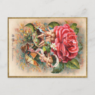 Cartão Postal Um cartão-postal vintage da era vitoriana de Natal