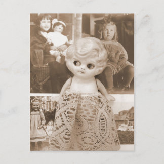 Cartão Postal Um caso de boneca Vintage
