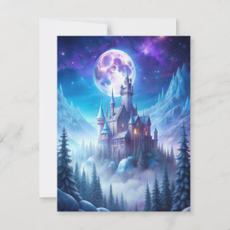 Cartão Postal Um castelo no inverno