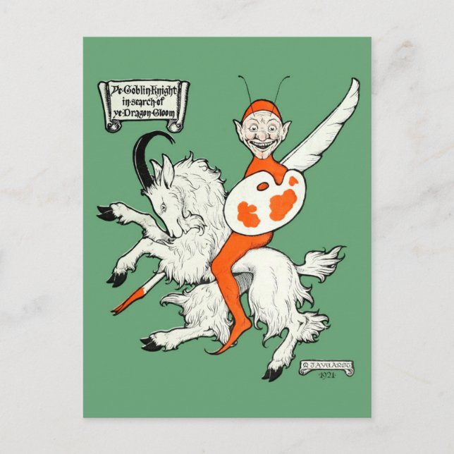 Cartão Postal Um Cavaleiro Goblin (Frente)