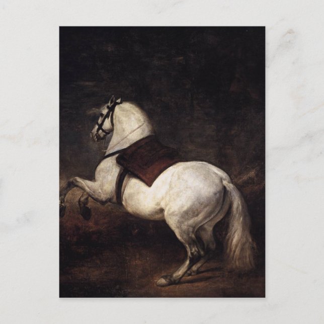 Cartão Postal Um Cavalo Branco por Diego Velazquez (Frente)