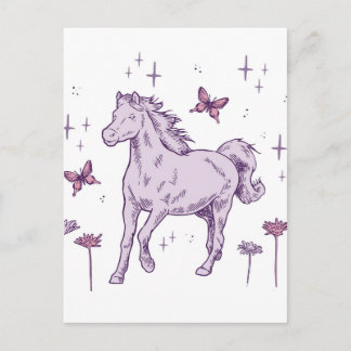 Cartão Postal Um cavalo roxo