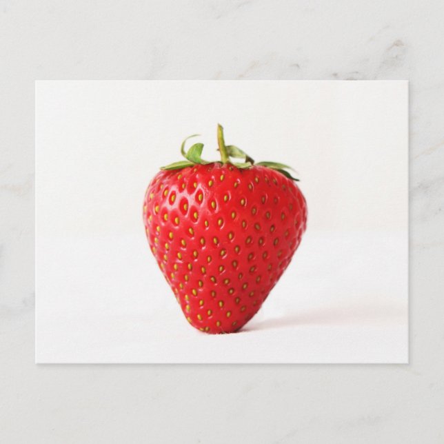 Cartão Postal Um ccna de morango vermelho (Frente)