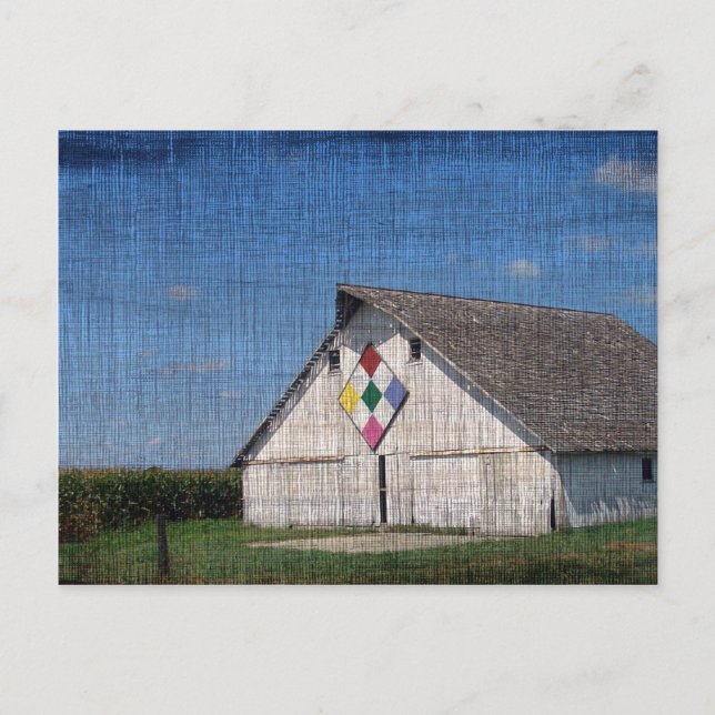 Cartão Postal Um Celeiro Com Um Quilete (Frente)