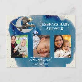 Cartão Postal Um Chá de fraldas de Dragão do Cavaleiro Obrigado