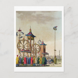 Cartão Postal Um circo chinês, ilustração de Le Costume An
