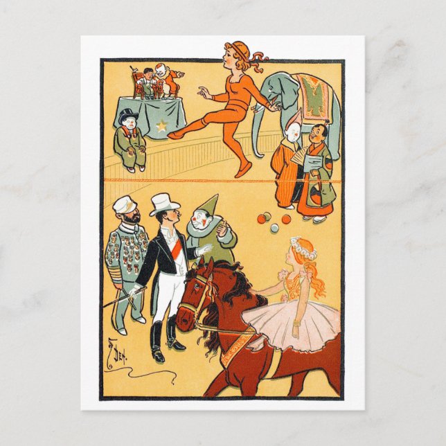 Cartão Postal Um Circo de Anel: O Anel Mestre e Tripulação (Frente)