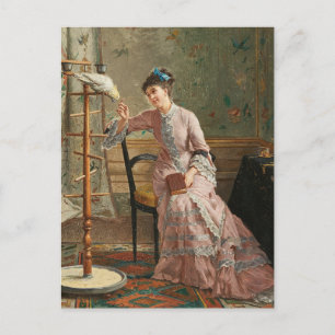 Cartão Postal Um Cockatoo   Gustave Léonard de Jonghe