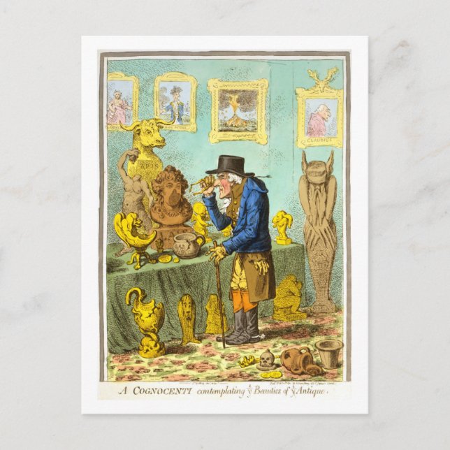 Cartão Postal Um Cognocenti a contemplar (Frente)