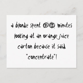 Cartão Postal Um concentrado loiro