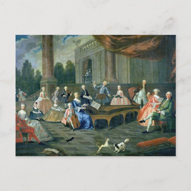Cartão Postal Um concerto familiar na Renescência de Chateau (Frente)