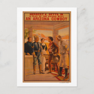 Cartão Postal Um cowboy Arizona Ocidental