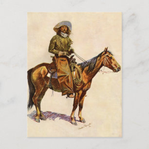 Cartão Postal Um Cowboy do Arizona por Remington, Western Vintag