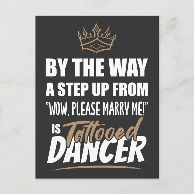 Cartão Postal Um Dançarino Tatuado é o Ultimate em Recurso. Pres (Frente)
