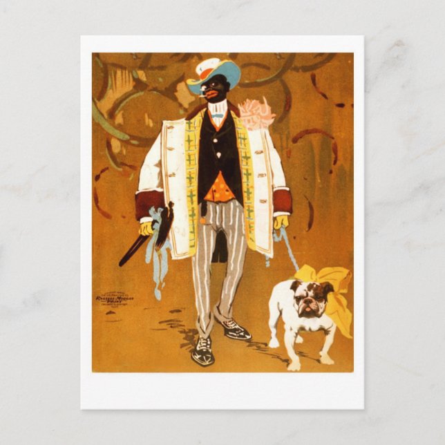 Cartão Postal Um Dandy e seu Cachorro (Frente)