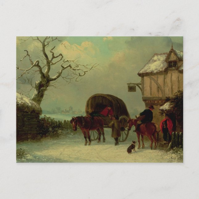 Cartão Postal Um Descanso no Caminho - Parando na Entrada (Frente)