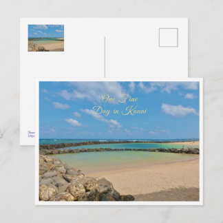 Cartão Postal Um Dia Maravilhoso Em Kauai/ Cena de Praia