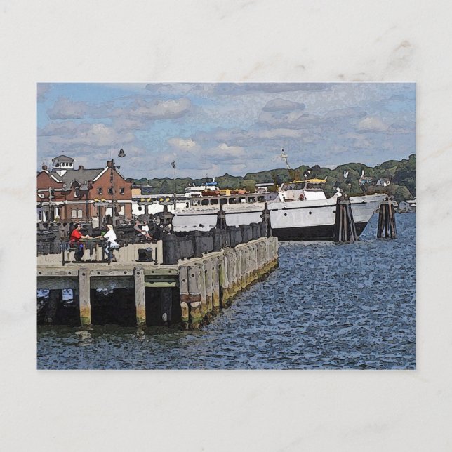 Cartão Postal Um dia no píer (Frente)