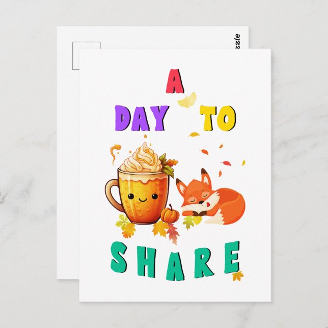 Cartão Postal Um Dia Para Compartilhar Botânica da Figueira-do-i (Frente/Verso)