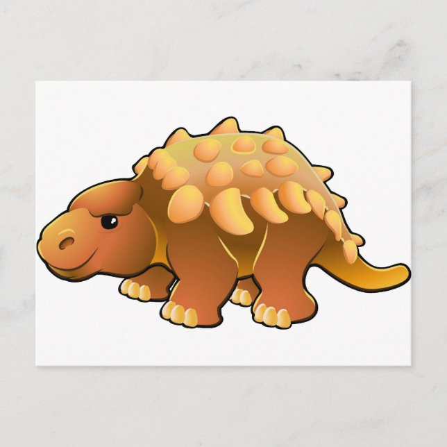 Cartão Postal Um dinossauro simpático e fofo (Frente)