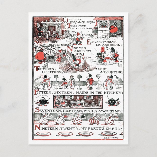 Cartão Postal Um, Dois, Feche O Meu Calçado (Frente)