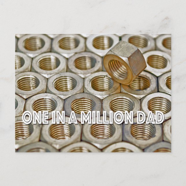 Cartão Postal Um em um milhão de nozes Dia do Pai (Frente)