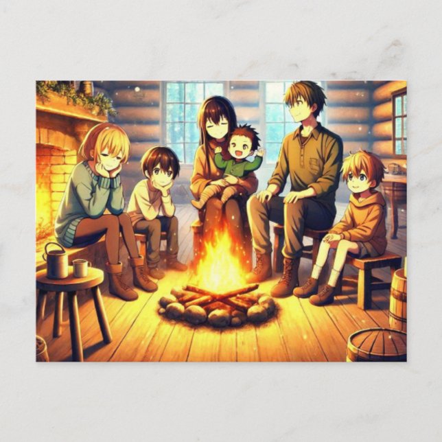 Cartão Postal Um Encontro Familiar (Frente)