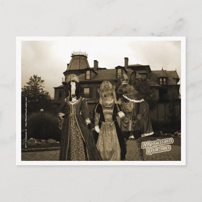 Cartão Postal Um encontro renascentista (Frente)