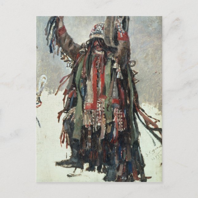 Cartão Postal Um esboço do Shaman para Yermak (Frente)