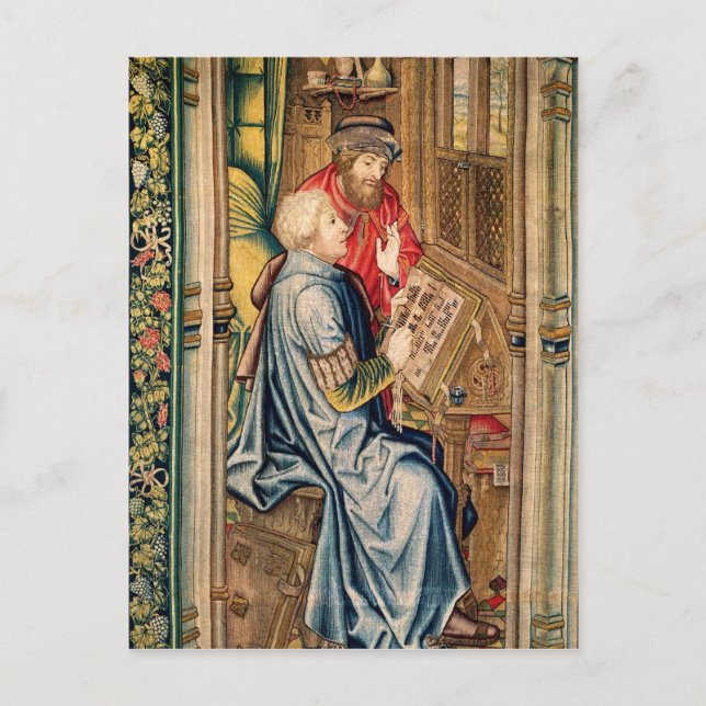 Cartão Postal Um Escrevendo Escriba uma Conta (Frente)