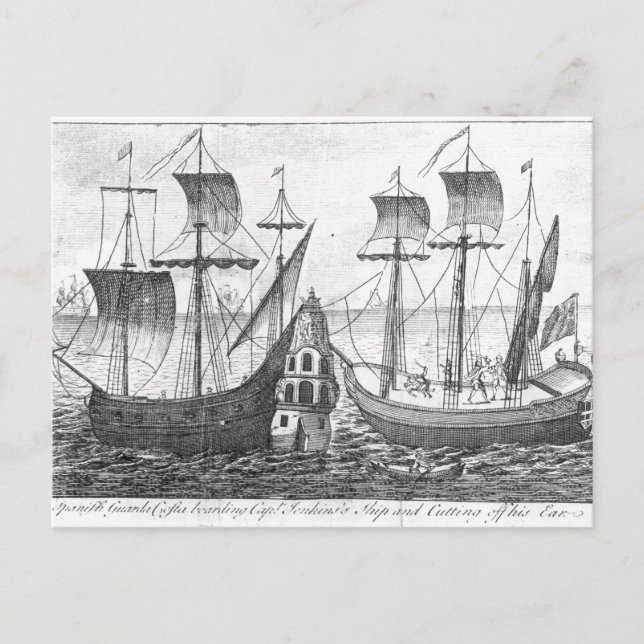 Cartão Postal Um espanhol "Guarda Costa" (Frente)