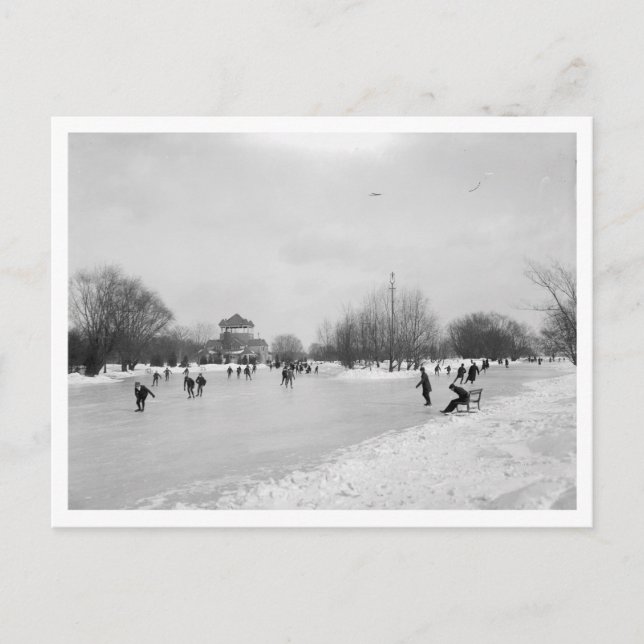 Cartão Postal Um esporte de inverno (Frente)