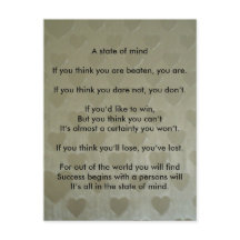 Um Estado de espírito positivo