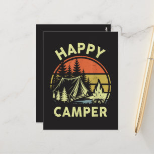 Cartão Postal Um Feliz Aventureiro Menino Bebê Divertido Acampam