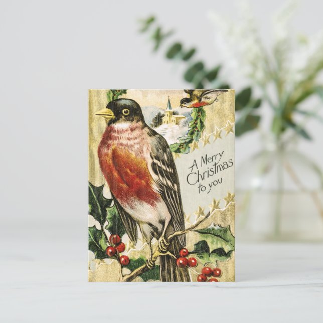 Cartão Postal Um Feliz Natal Para Você (Em pé/Frente)